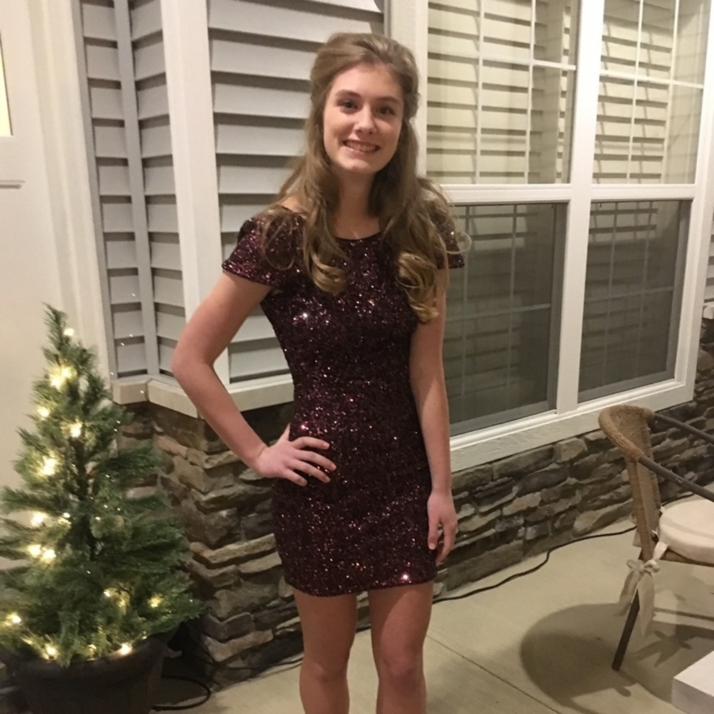 Magenta homecoming dress